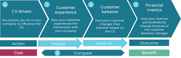 customer experience and financial metrics roi