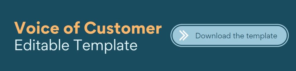 Voice of Customer template editable file